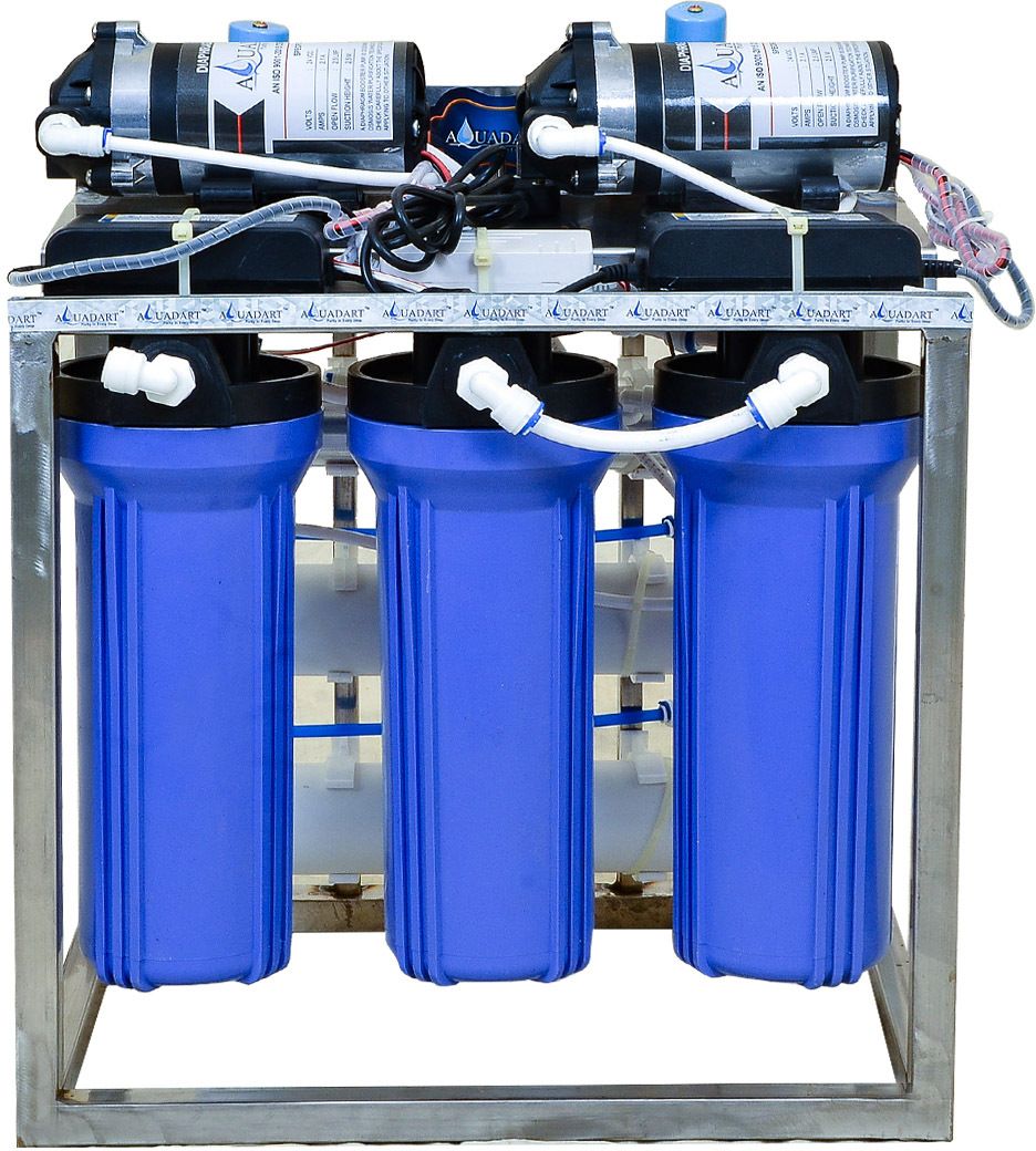 25 LPH commercial RO + UV water purifier Plant 25 Liter Per Hour Double Purification Blue Stainless steel Full Automatic With TDS Adjuster Solid Filter Cartridge-image-34