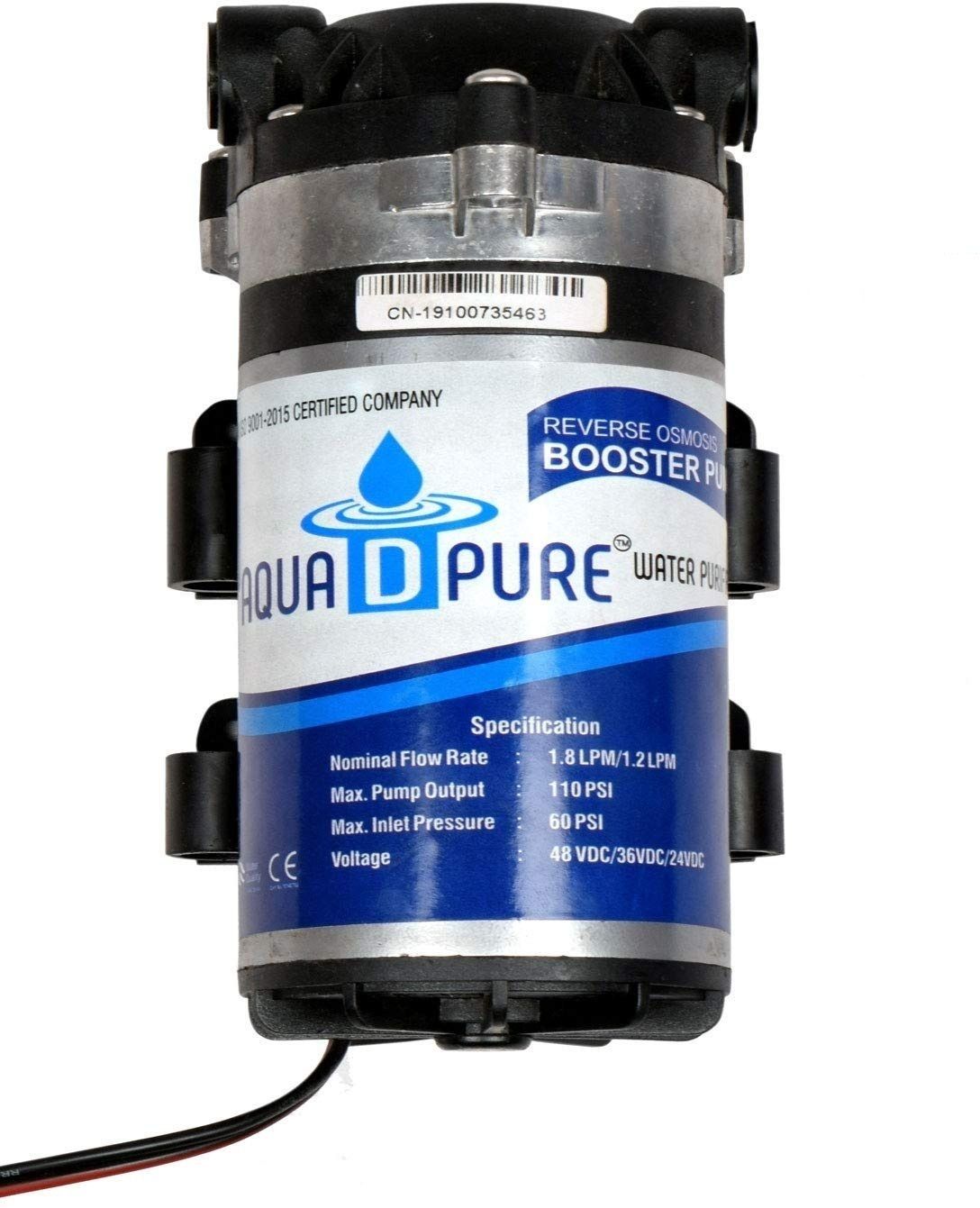 ro booster pump 100 gpd, high pressure,long life motor solid filter cartridge