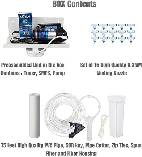kgn beauty Fogger Kit Animal Farm cooling system 100 L Hose-end Sprayer Solid Filter Cartridge-picture-46