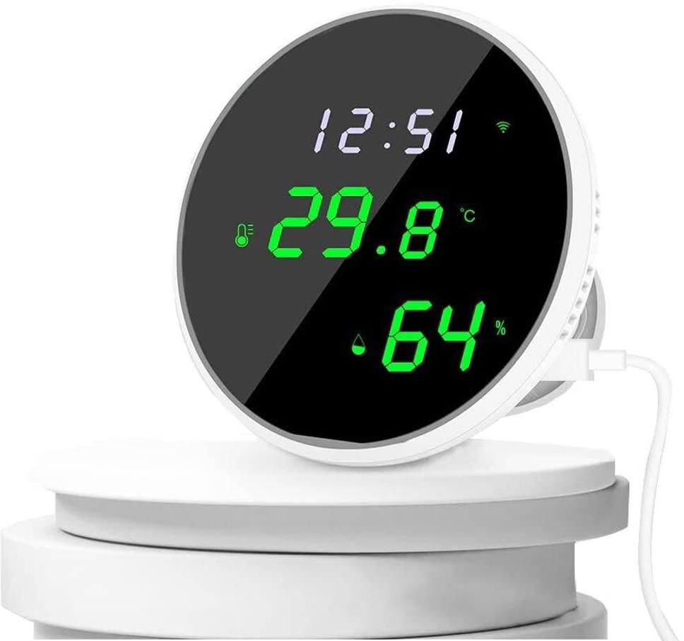 amiciSmart WiFi Temperature Humidity Sensor, Compatible with SmartLife App and USB Powered Weather Station-image-39