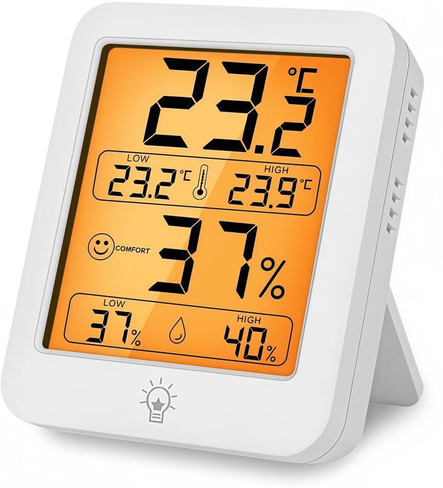 ZITRONIX LCD Magnetic Digital Thermo Hygrometer with Touch Backlit Display LCD Digital Thermo Hygrometer Weather Station-image-13