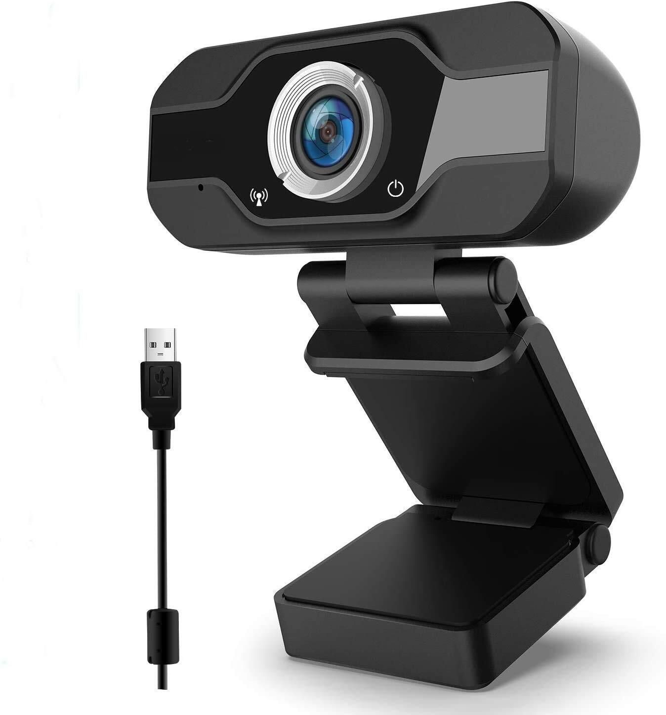ELECBUZZ HD Webcam with Microphone Auto Focus HD 1920x1080p Web Camera 1.3 Webcam with Built-In Microphone USB Connectivity