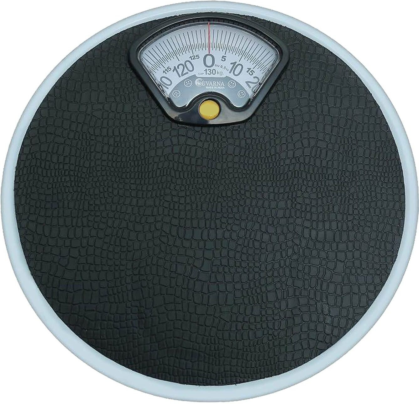 alis Analog Weight Bathroom Scale with Rotating Dial Display, Reliable Scale Track, Non-Slip & Scratch Resistant Platform | Body Weight Machine (Round Shape, 0-130kg, BP-A028) Weighing Scale image 1