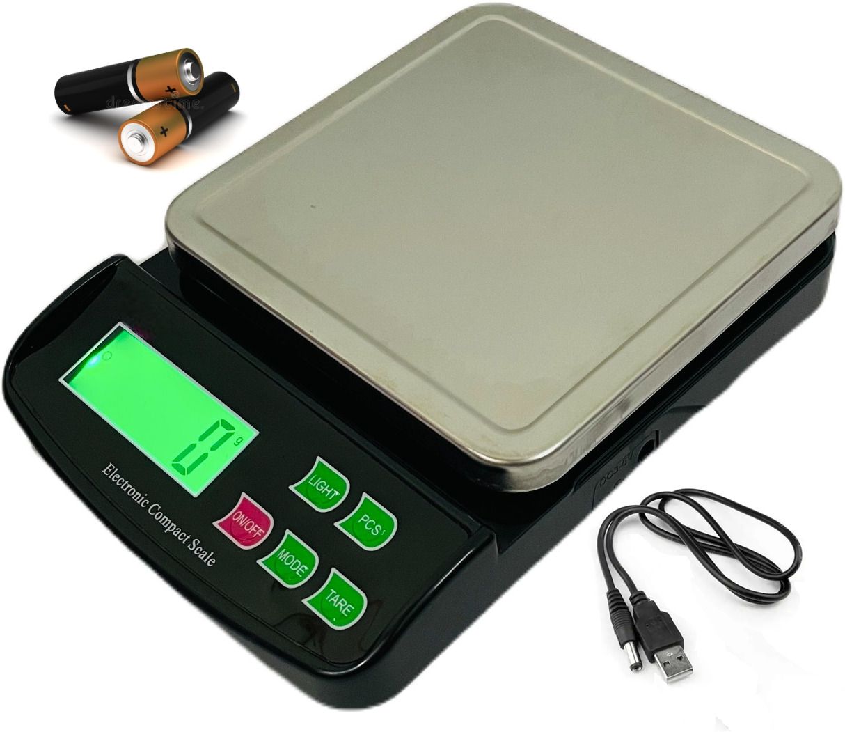NIVAYO 10kg Digital Scale Compact and Easy to Use With Stainless Steel Top For Kitchen Weighing Scale-image-48