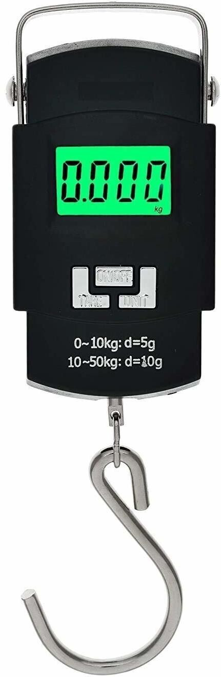TheNextStore WH-A08 Acrylonitrile Butadiene Styrene Portable Electronic Weighing Scale Up-to 50 kg with LCD Display and Back Light, Small, Black (WH A08 Scale) Weighing Scale image 1