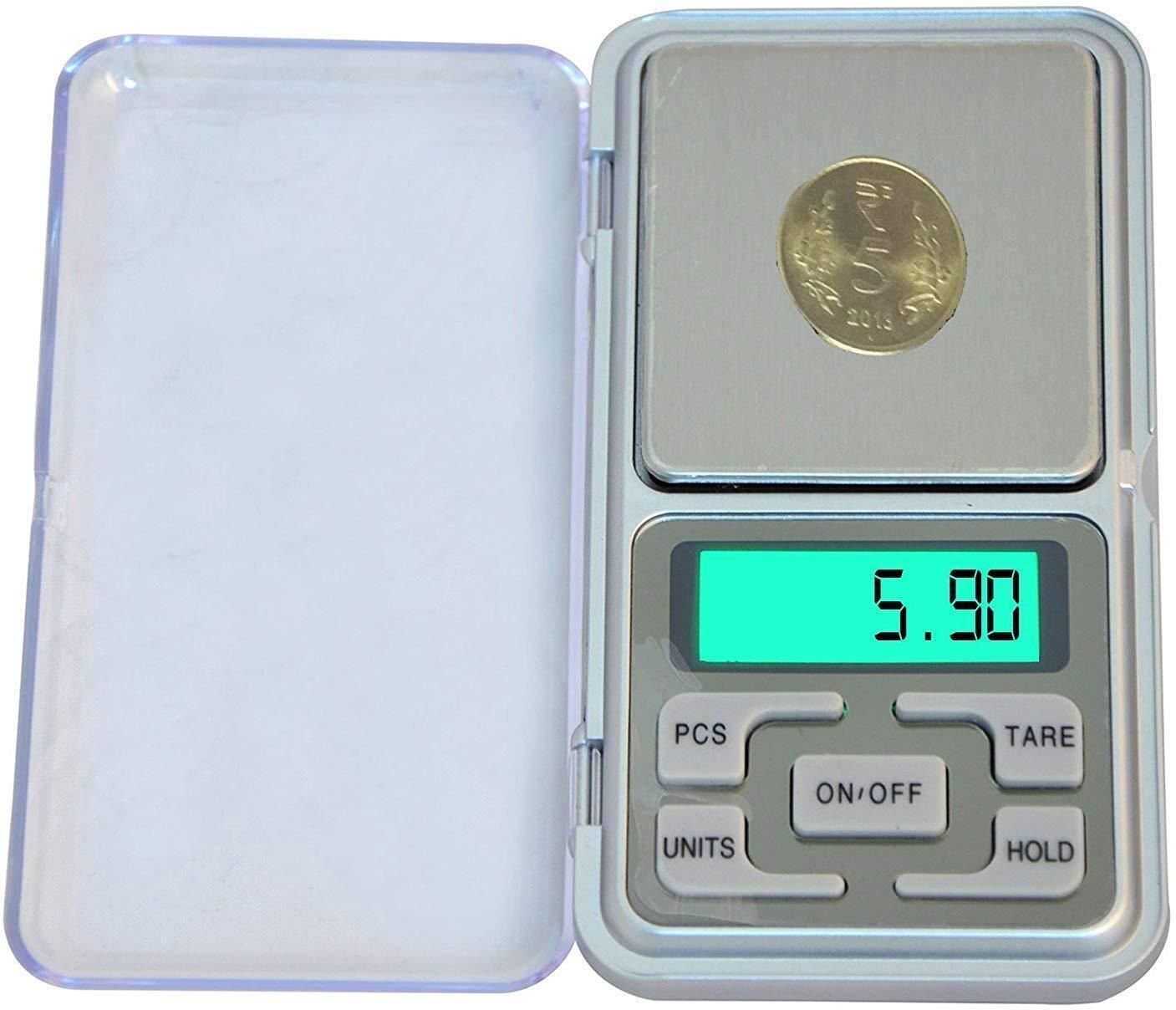 Jexix Digital Jewellery/Chem/Kitchen Small Weighing Machine-Silver Weighing Scale-image-9