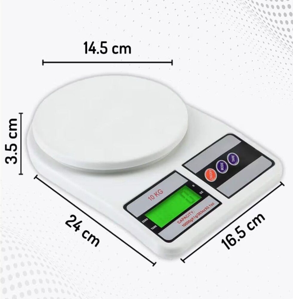 Comfortinglives Multipurpose Digital Kitchen Weighing Scale 10 Kg Battery Operated Weighing Scale-image-3