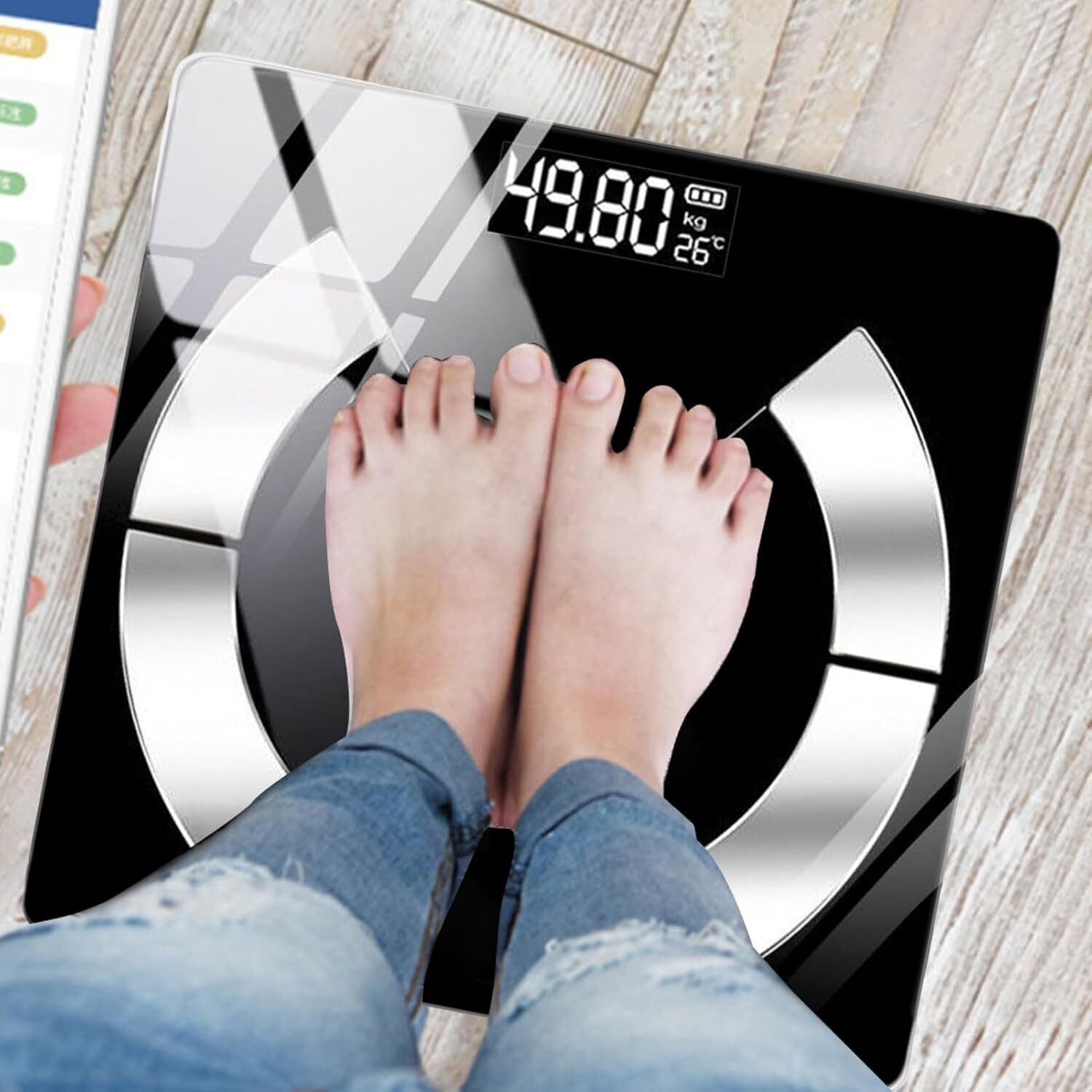 RiDiGo Everyday Fitness Weighing Scale Machine with Glass Platform & 180 kg Capacity Weighing Scale-image-13