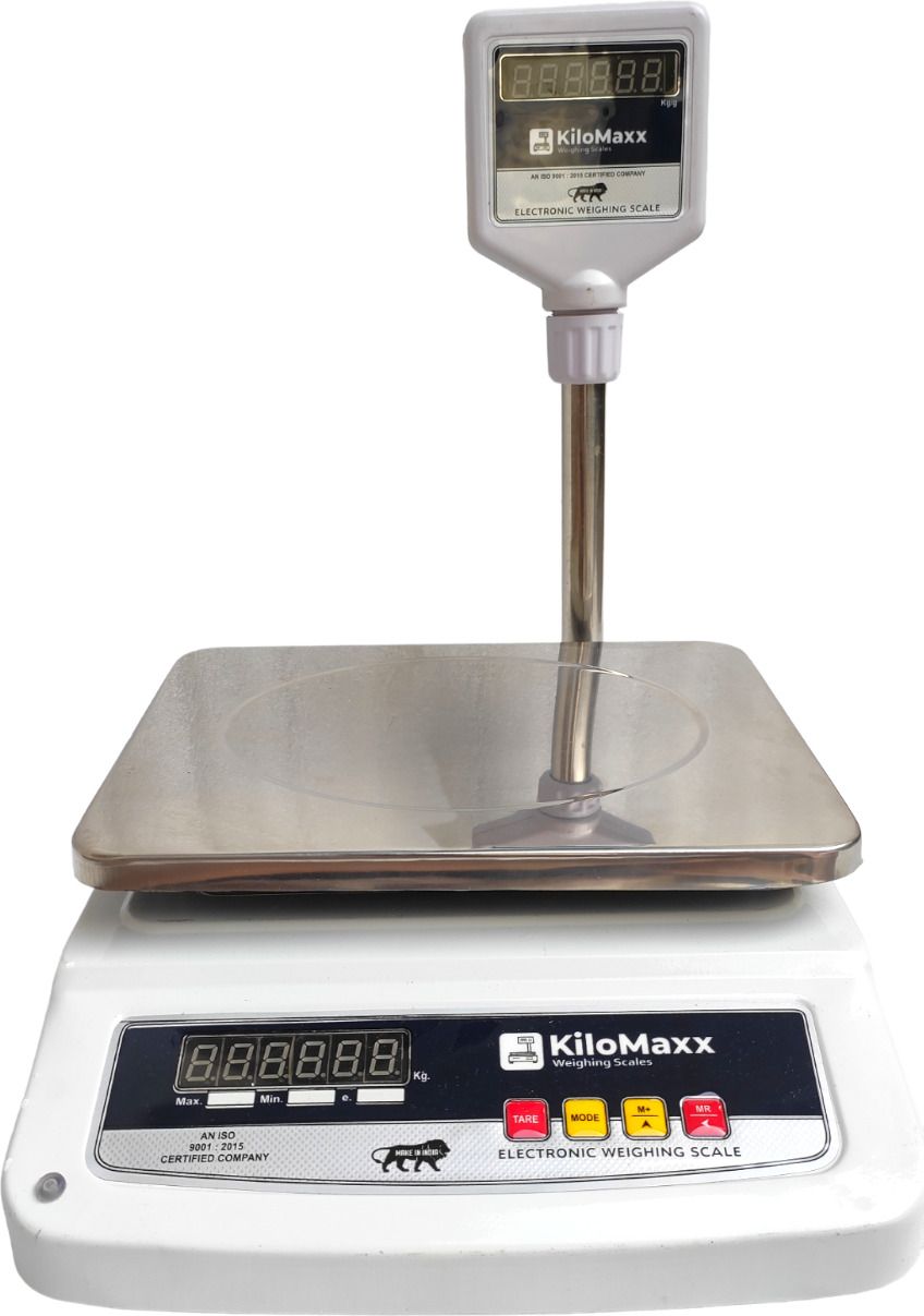 KiloMaxx KM-15, 50Kg With Front and Pole Display For Shop Kirana Industrial Uses (10*12") Weighing Scale