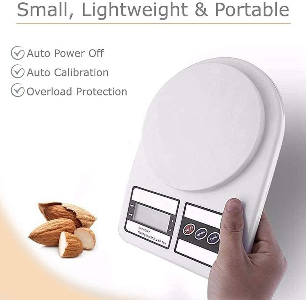 Comfortinglives Portable Digital Balance 10 Kg Kitchen Food Weight Scale Battery Operated Weighing Scale-image-9