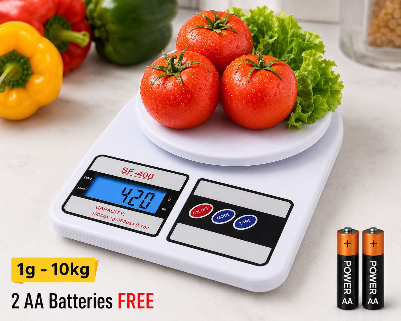 Yonzi 10 kg kitchen weight scale with free 2 batteries Weighing Scale-picture-45