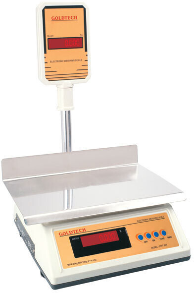 Goldtech Kanchan Table Top Scale Weighing Machine for Shop, Factory, Office, Max 30kg/5g Weighing Scale image 1