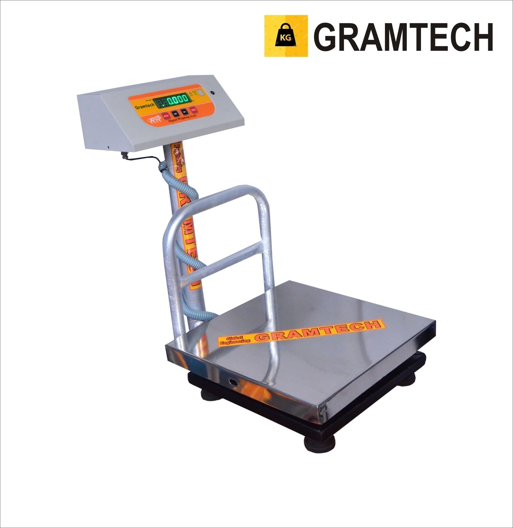 GRAMTECH Weight 100kg x 10g Pole Weighing Scale Machine Double Display for Shop 1 Weighing Scale-image-42