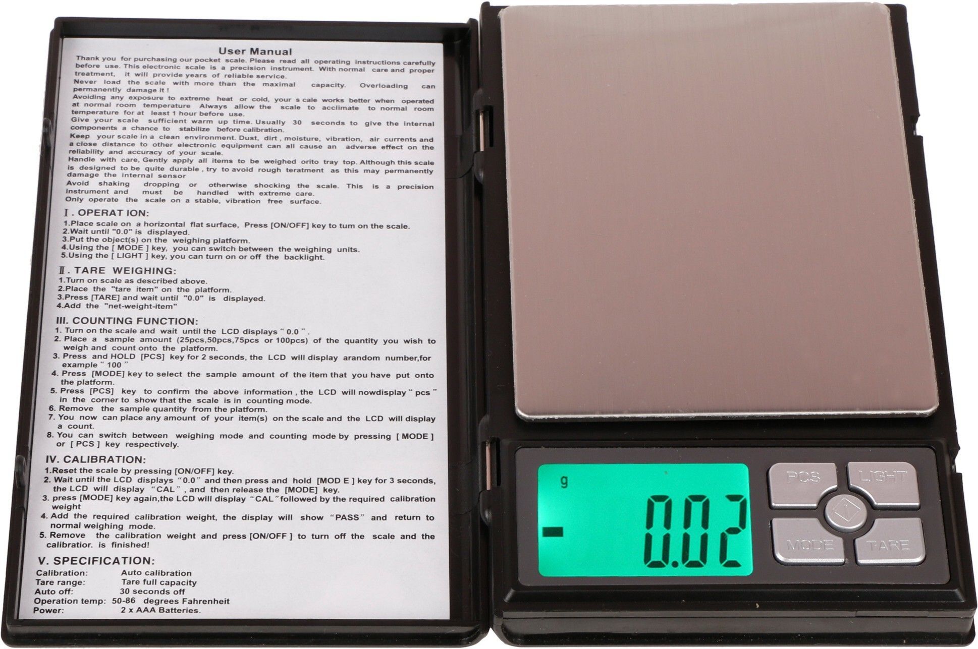 SELVES Notebook Series Digital Scale with 5 Digits LCD Display Weighing Scale