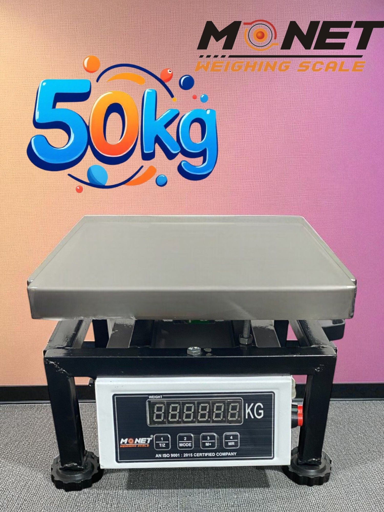 monet 50kg 10*10 inches High Precision; Ultra Strong ; 2 Days Battery Backup Weighing Scale-image-35