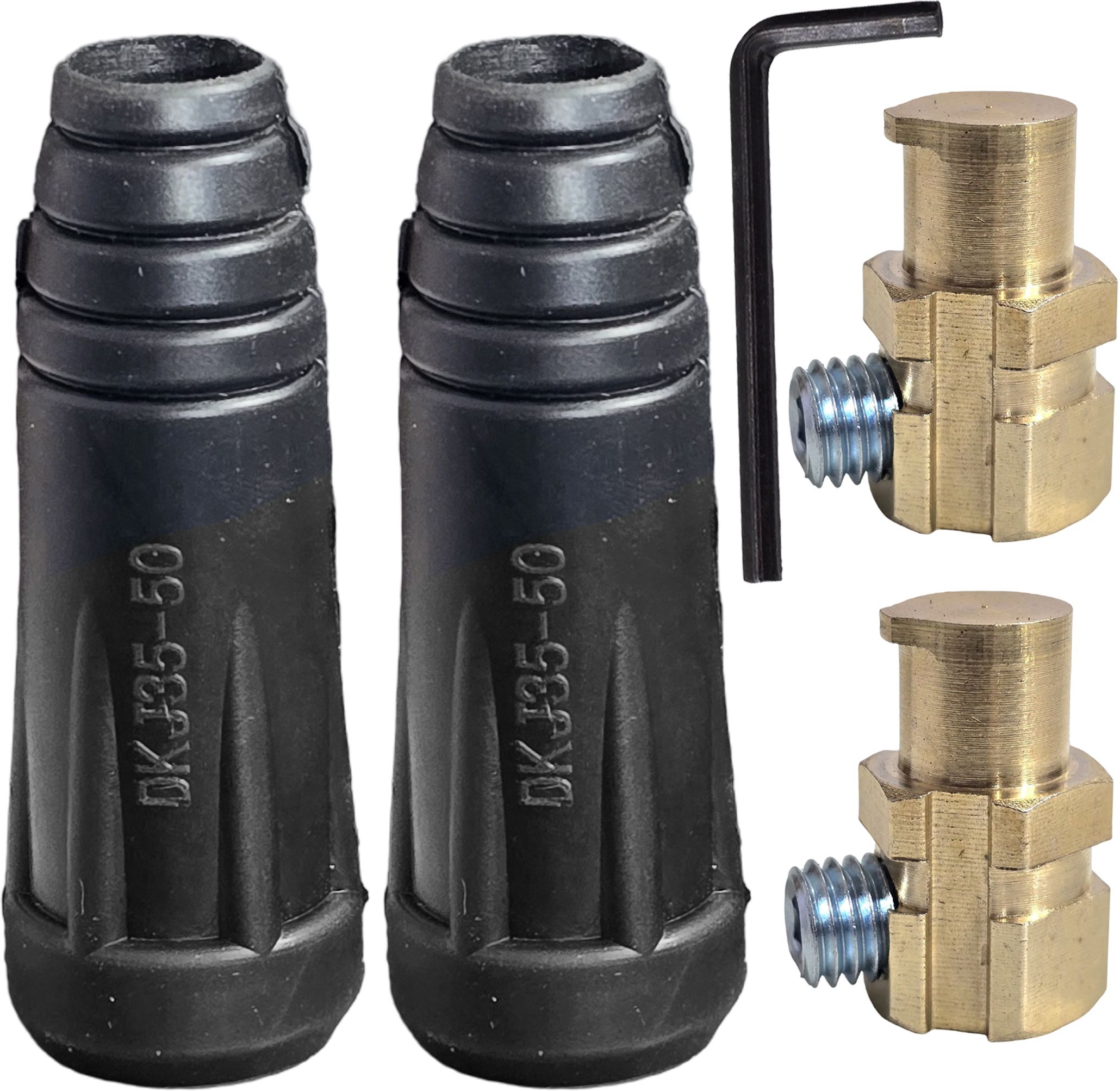 2pc Industrial Welding Cable Male Plug 35–50mm High Current Connector Inverter Welding Machine-image-1