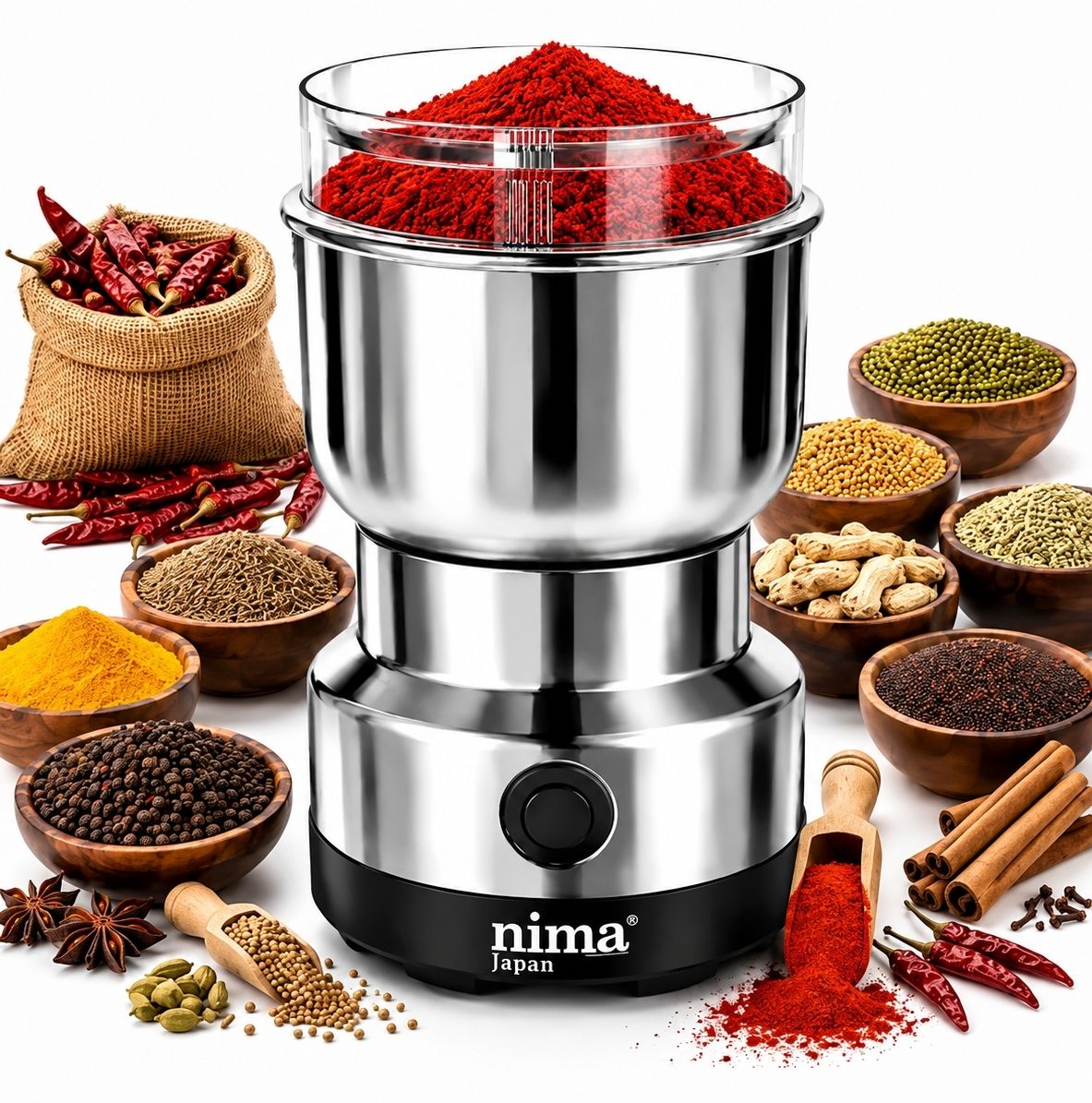 Premium Stainless Steel Mini Mixer Grinder for coffee & spice Wet Grinder-image-6