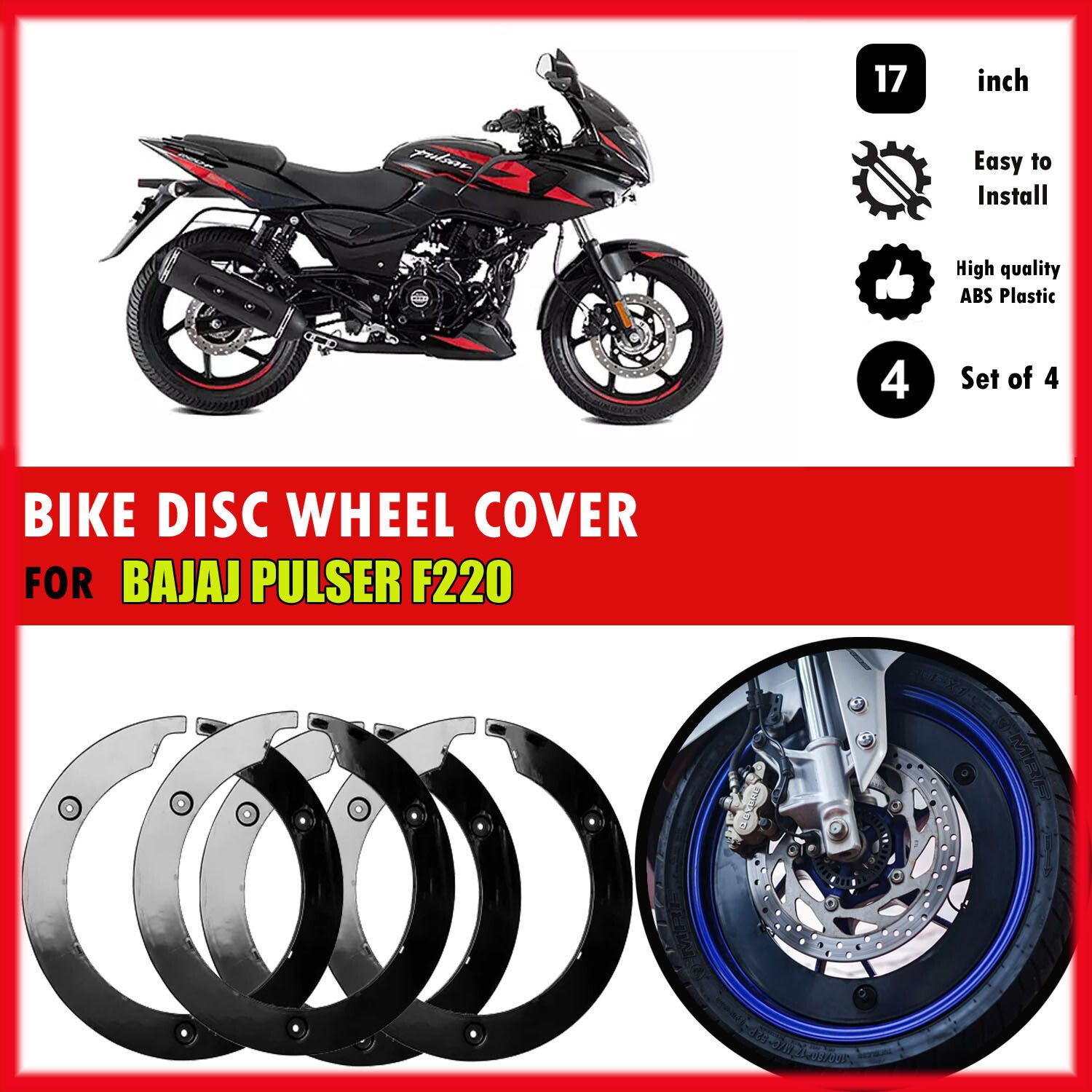 PRO DISC WHEEL COVER FOR BAJAJ PULSER F220 Wheel Cover For NA NA-image-25