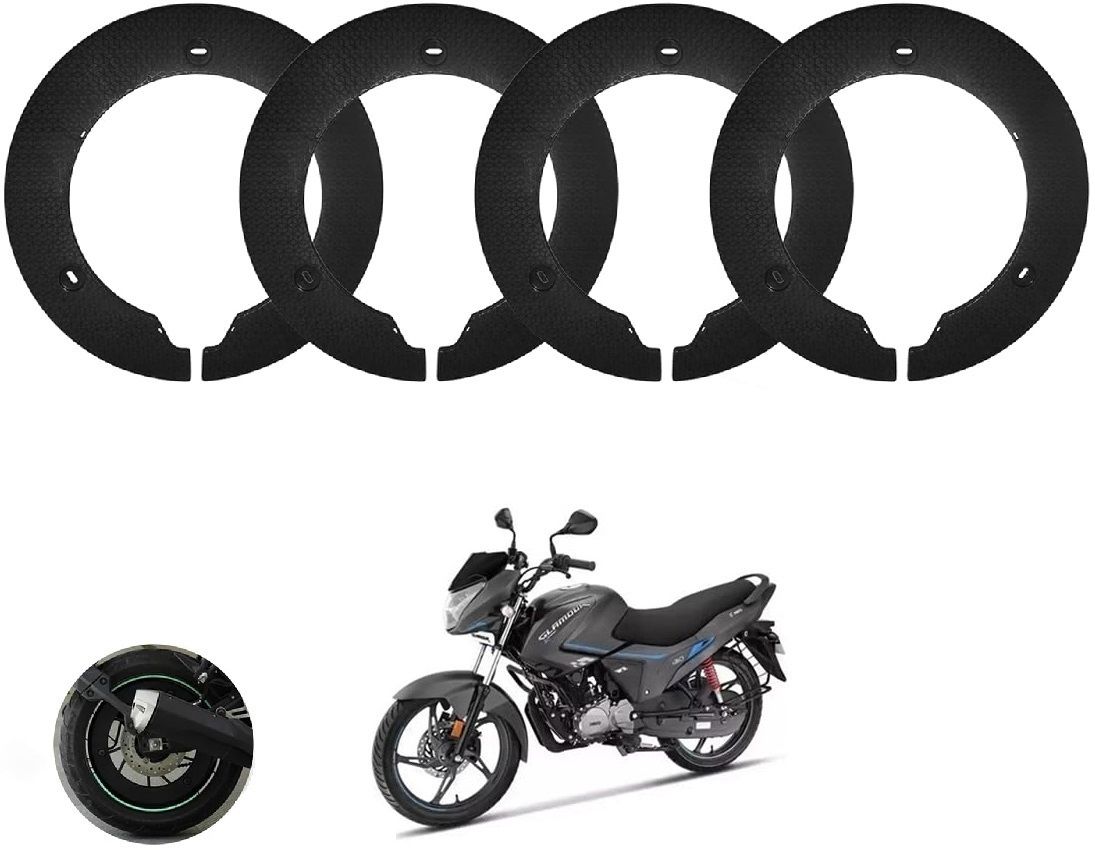 18 Inch Half Disc Pro Wheel cover Pack of 4 ( Black) For Hero glamour Wheel Cover For NA NA