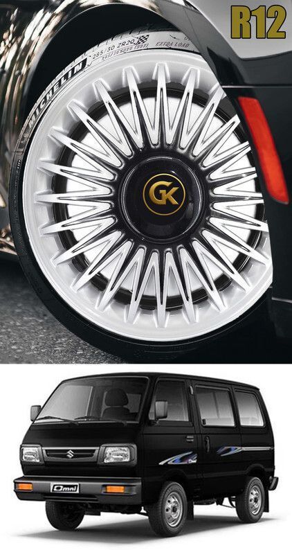 Premium Stylish Durable set of 4 Pcs 12 Inch Wheel Cover Omni Wheel Cover For Maruti Omni-image-28