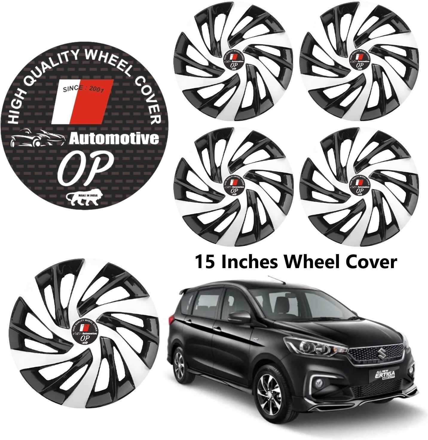 Silver Black Wheel Cover/Cap Wheel Cover For Maruti Ertiga-image-45