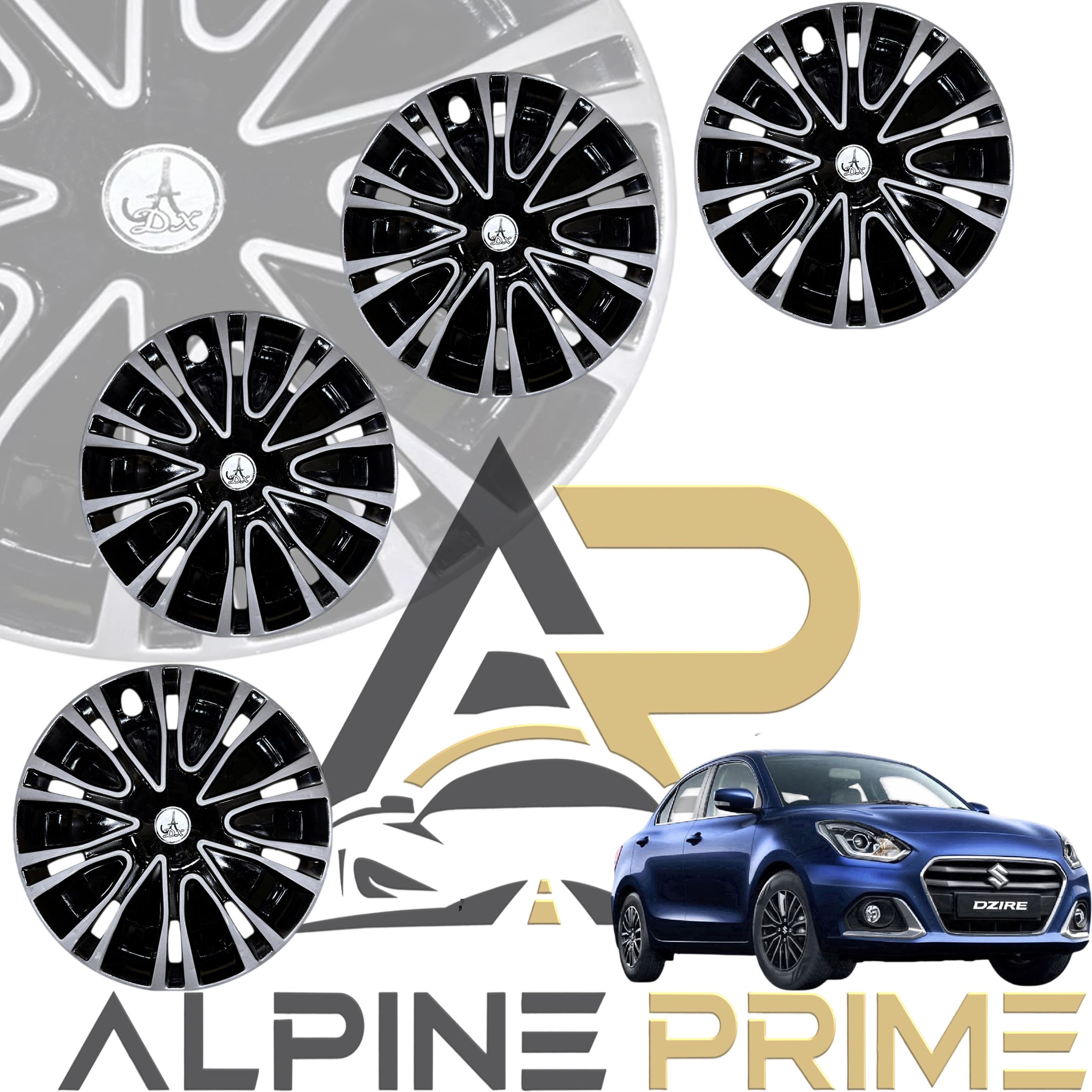 CAR WHEEL CAP/ WHEEL COVER "ROVER" DEGINE "SILVER_BLACK_COLOUR" 14 INCH Wheel Cover For Maruti, Honda, Hyundai, Tata, Nissan, Mahindra, Ford Swift, Swift Dzire, Celerio, Amaze, Brio, Xcent, Grand i10, Vista, Indigo, Micra, KUV100, Ritz-image-3