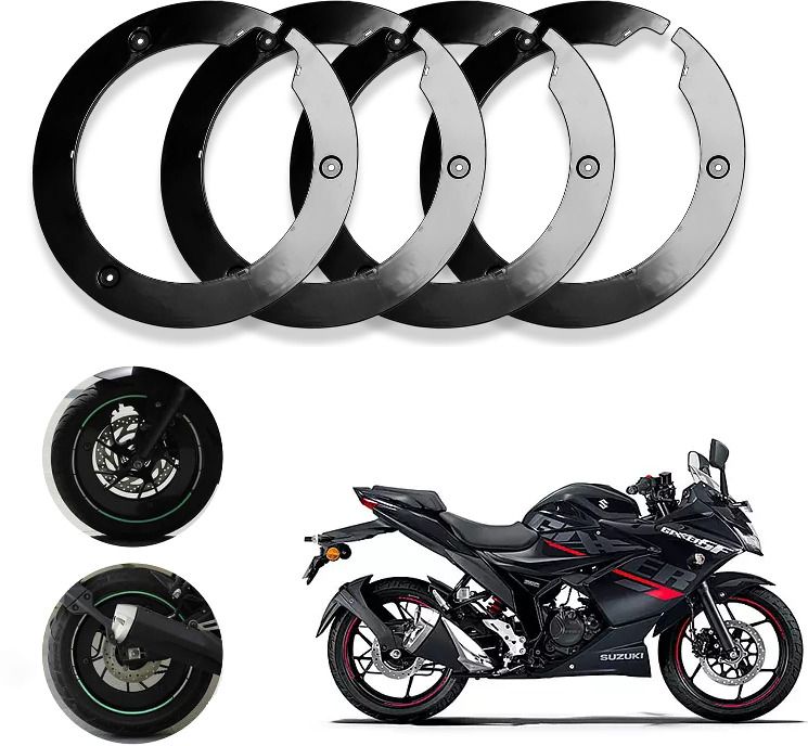Bike Wheel Cover 17 Inch For Suzuki Gixxer Black Pack of 4 Pc Wheel Cover For NA NA-image-37