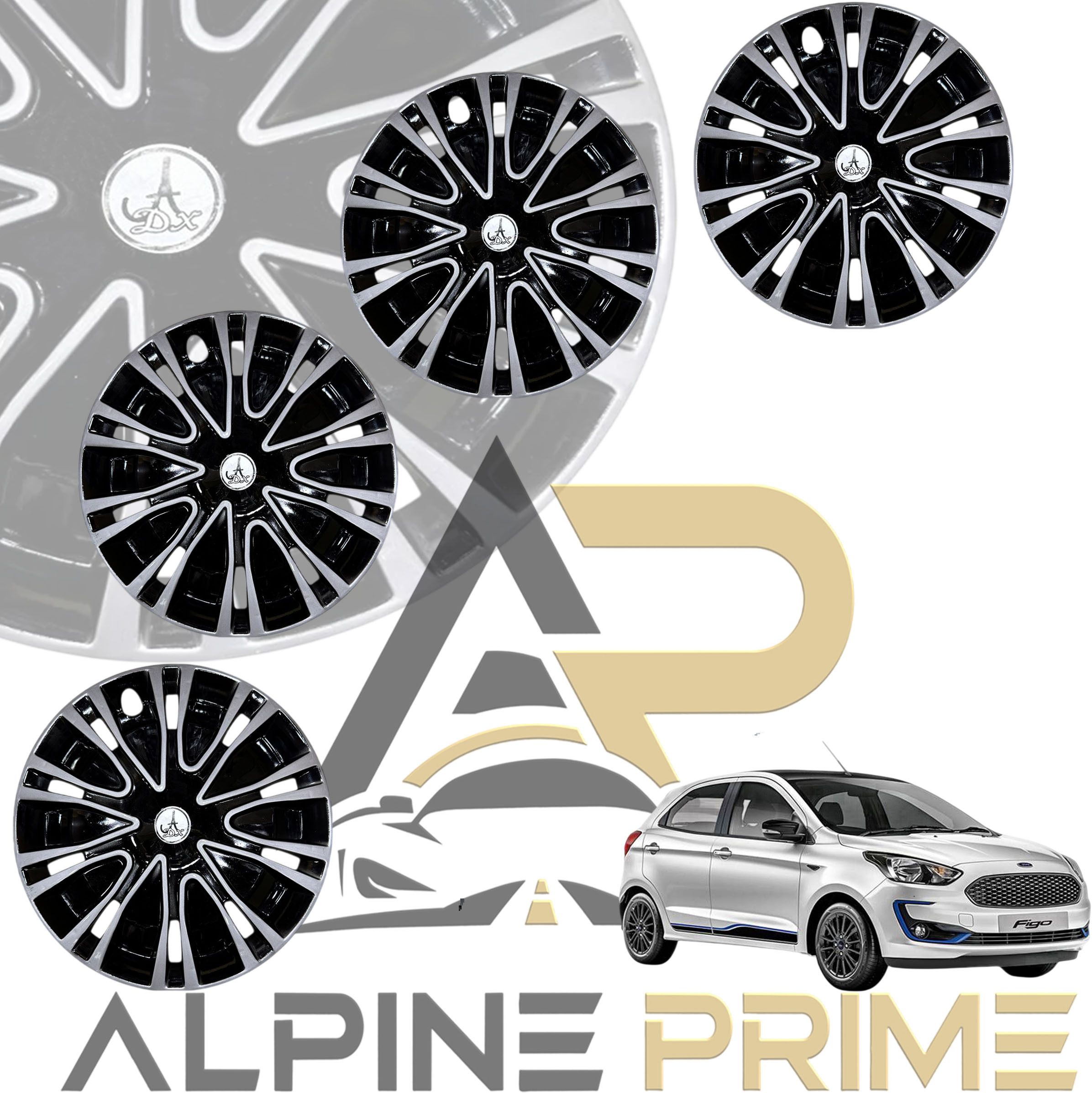 CAR WHEEL CAP/ WHEEL COVER "ROVER" DEGINE "SILVER_BLACK_COLOUR" 14 INCH Wheel Cover For Maruti, Honda, Hyundai, Tata, Nissan, Mahindra, Ford Swift, Swift Dzire, Celerio, Amaze, Brio, Xcent, Grand i10, Vista, Indigo, Micra, KUV100, Ritz-image-4