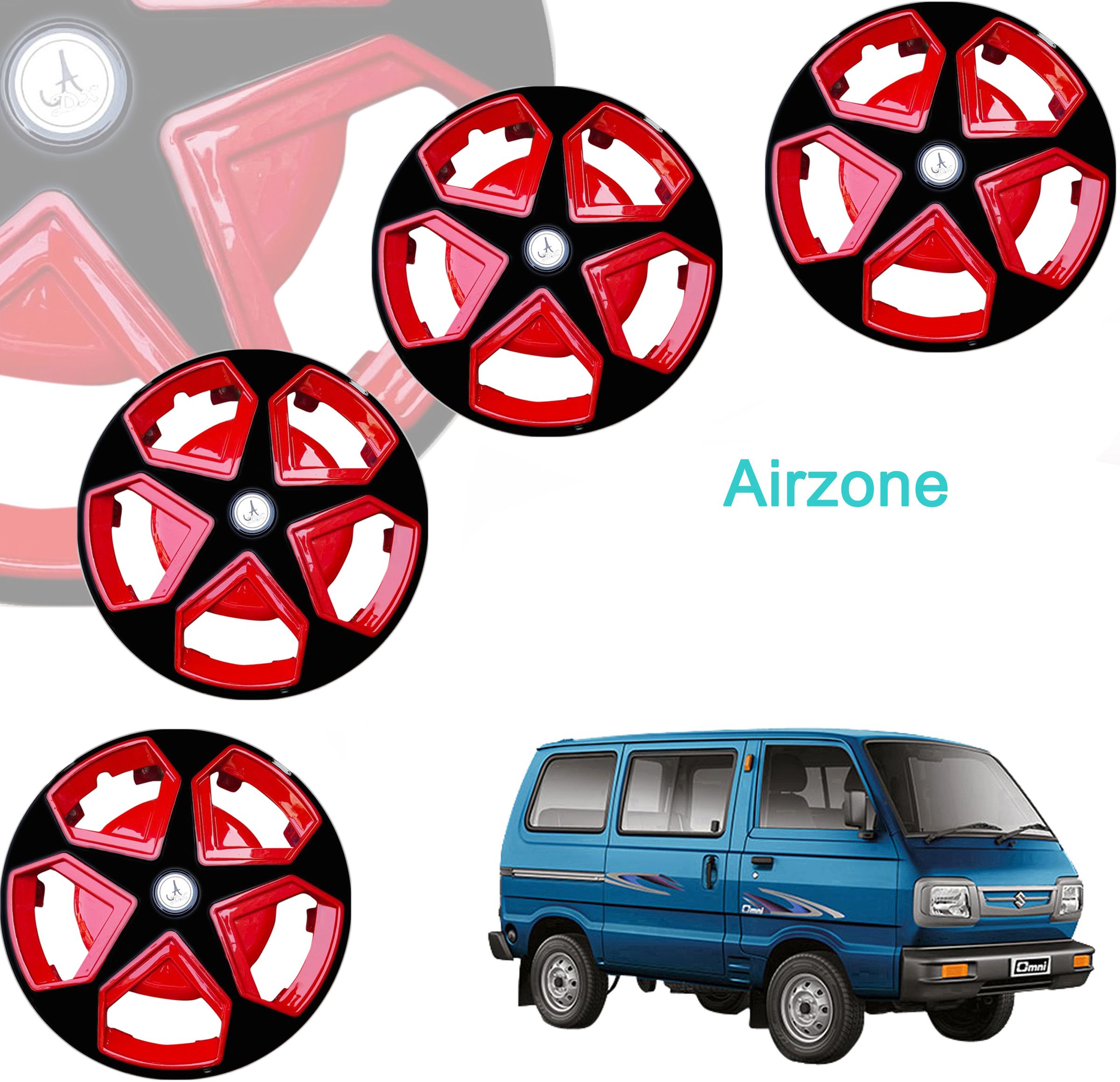 CAR WHEEL CAP/ WHEEL COVER ASTER DEGINE "RED_BLACK_COLOUR" 12 INCH Wheel Cover For Maruti Omni, Zen, Alto, Alto 800, Eon-image-41
