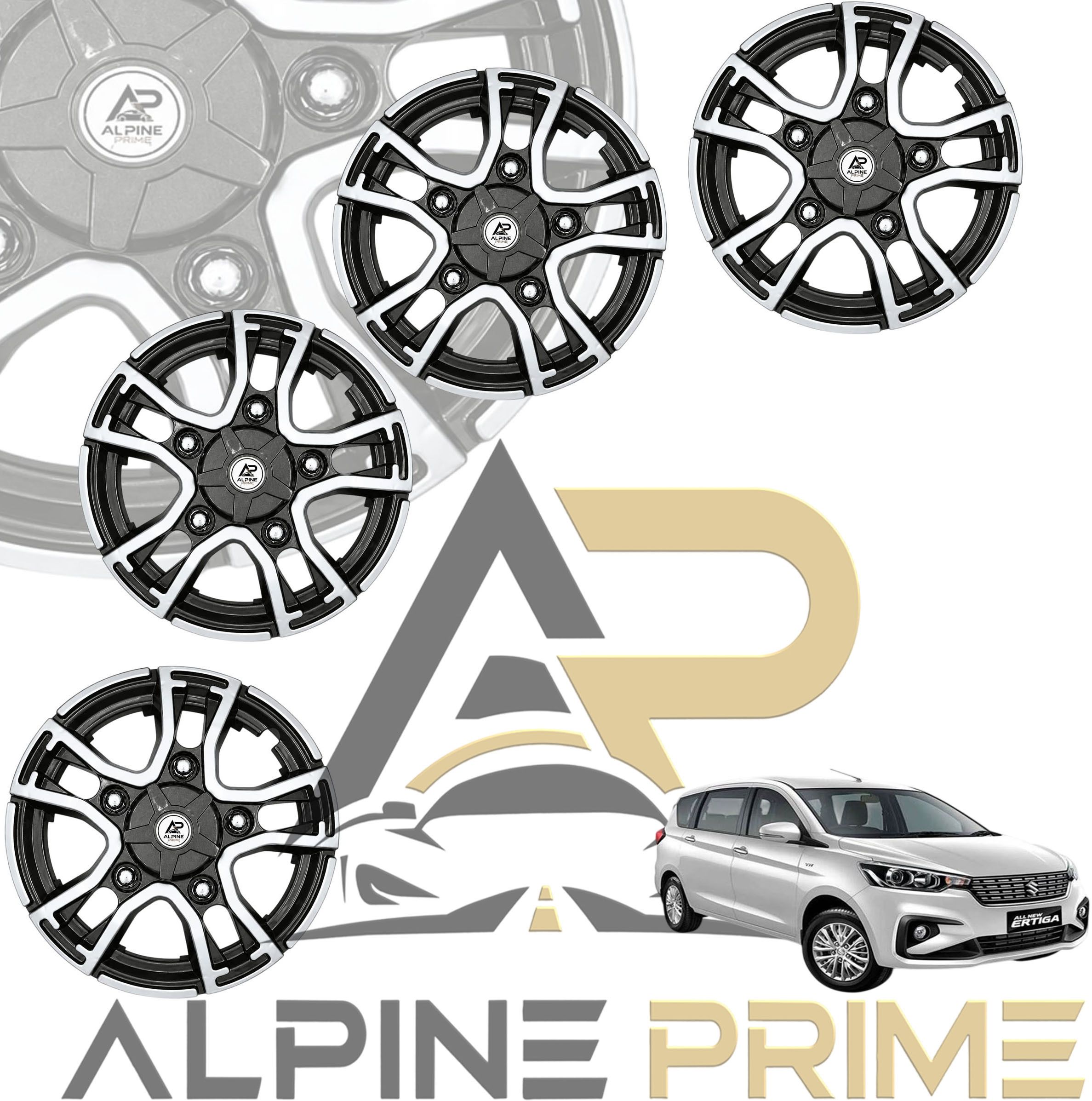 CAR WHEEL CAP/ WHEEL COVER "BOLERO CROSS " DEGINE "SILVER_BLACK_COLOUR" 15 INCH Wheel Cover For Maruti Baleno, Ertiga-image-18