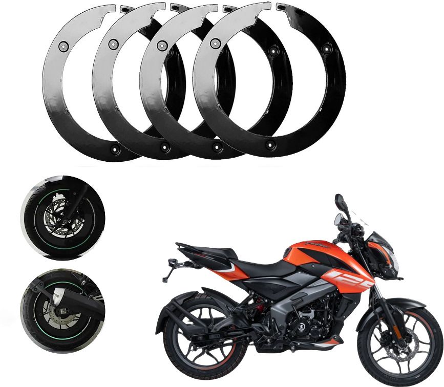 sunriders Bike Wheel Cover 17 Inch For Bajaj NS 125 Black Setof 4 Pc Wheel Cover For NA NA-picture-22