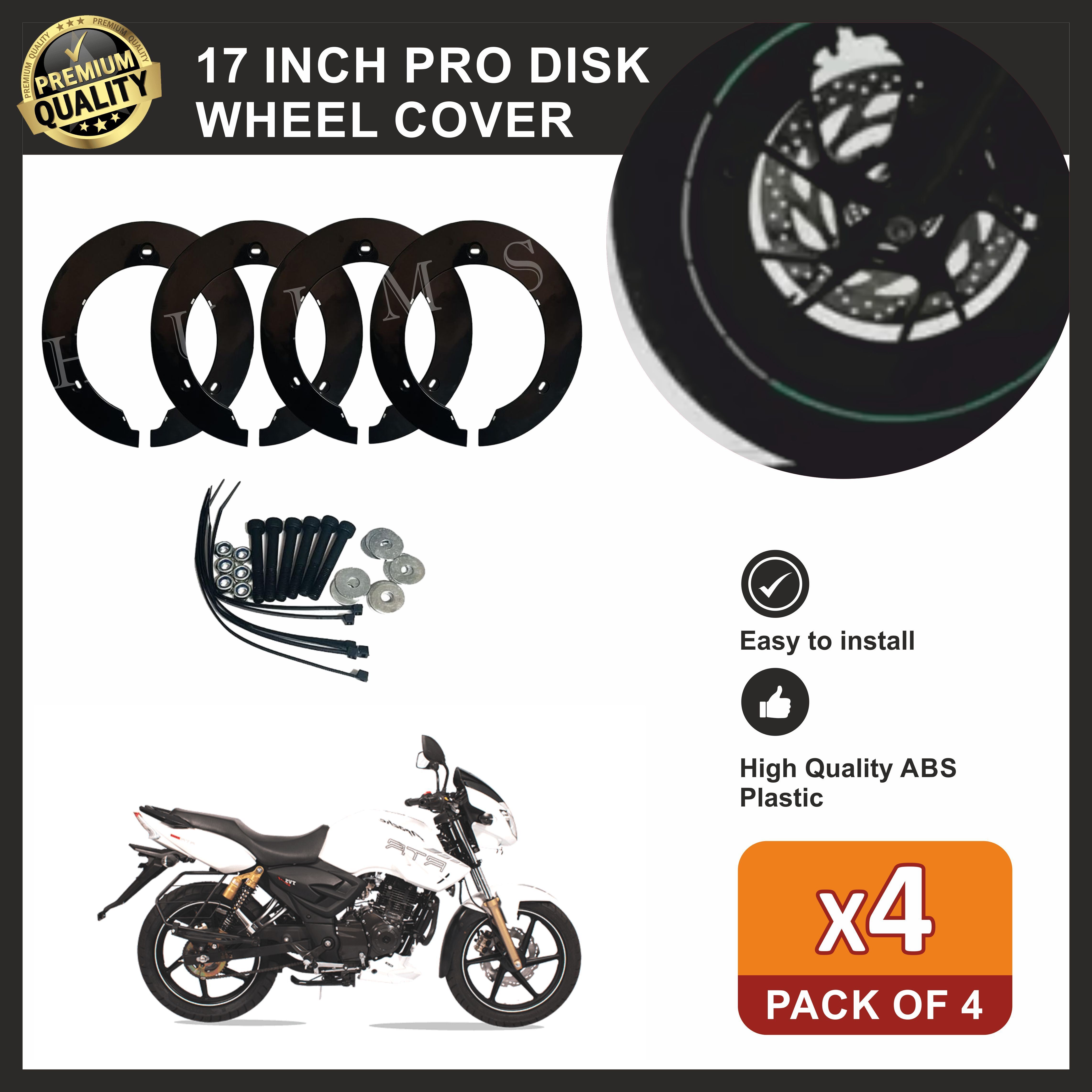 Bike Wheel Cover for 17 inch Wheel for Apache Apache RTR 200 4V & All Universal Wheel Cover For NA NA-image-24