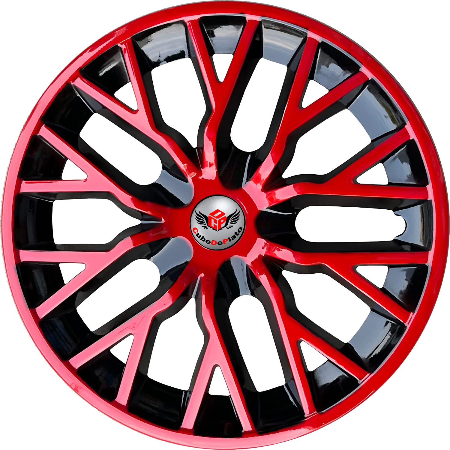 Delta RedBlack 14 inch Wheel Cover For Maruti, HYUNDAI, Datsun, Tata, Honda, Ford, Chevrolet, Nissan Universal For Car-image-3