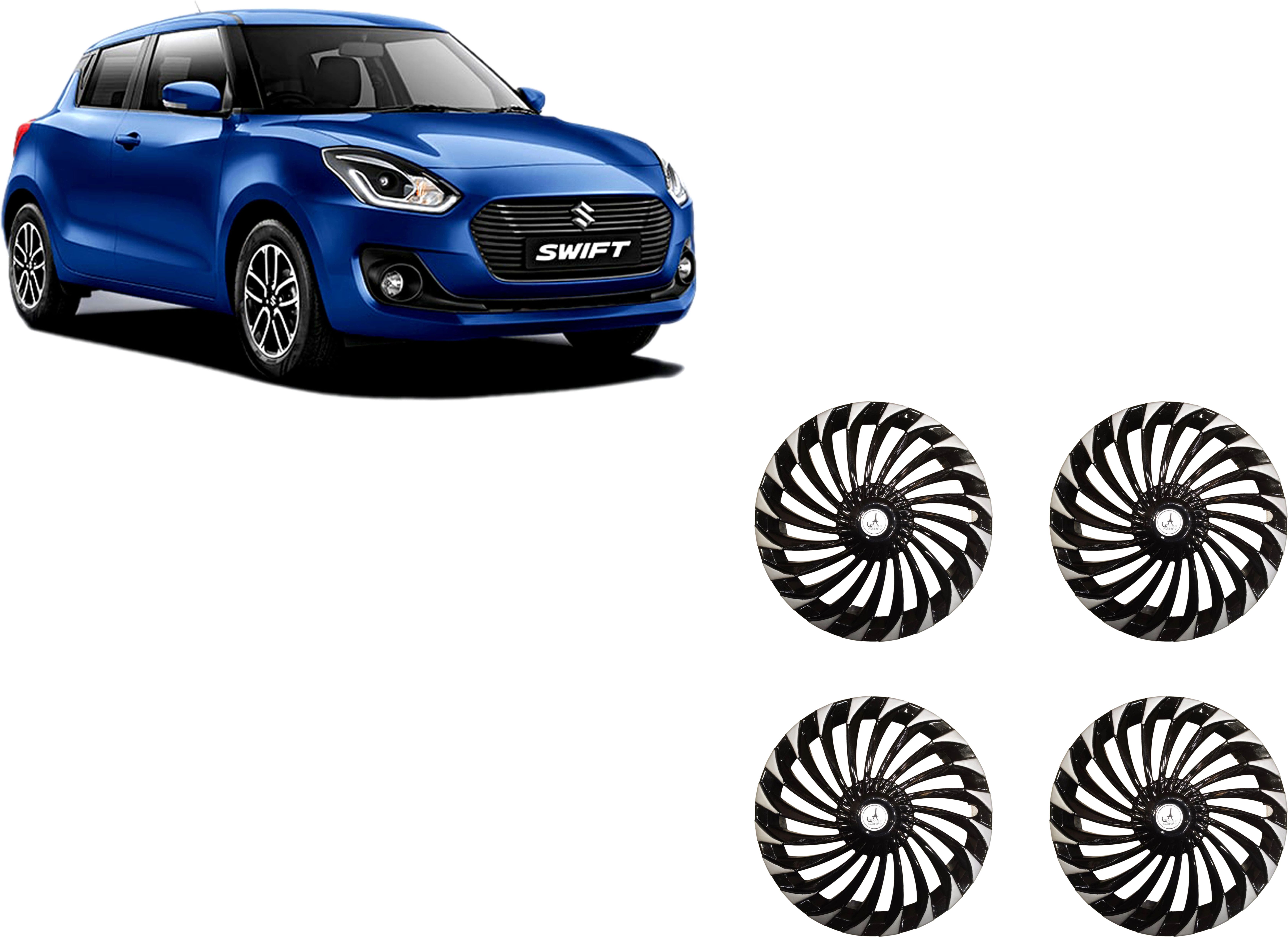 CAR WHEEL CAP/WHEEL COVER TURBINE DC-B DEGINE"DOUBLE_COLOUR" 14 INCH Wheel Cover For Maruti Swift, Amaze, Ritz, Indigo, Vista, KUV 100, Celerio, Brio, Swift Dzire, Micra-image-3
