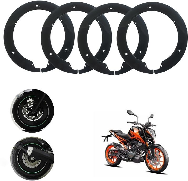 Bike Wheel Cover 17 Inch For Ktm Duke 200 Black Half Pack of 4 Pc Wheel Cover For NA NA-image-36