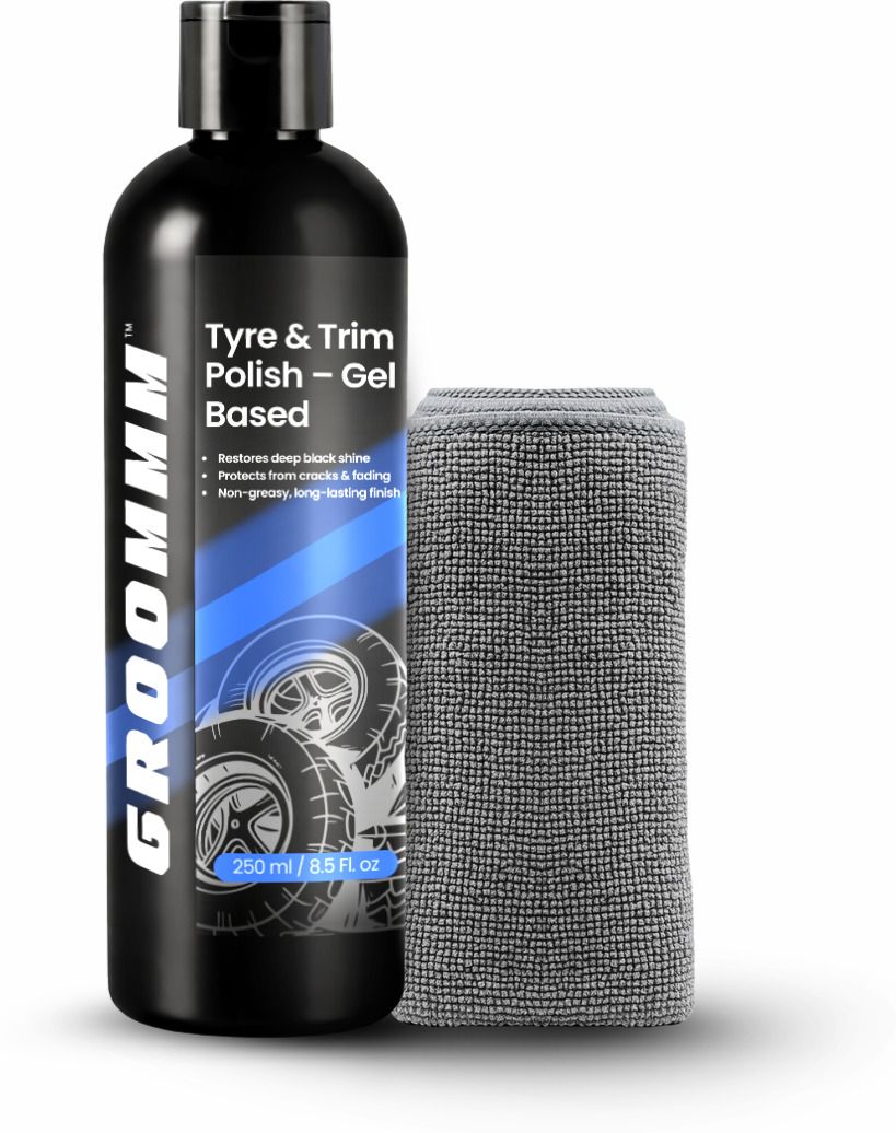 groommm Tyre & Trim Cleaning Gel (250ml) With 350 GSM Cloth Combo-picture-26