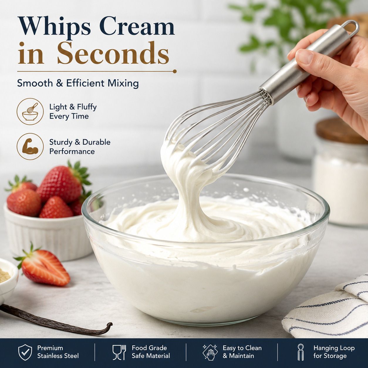 Baking, Mixing & Whipping 28 Cm Stainless Steel Balloon Whisk-image-22