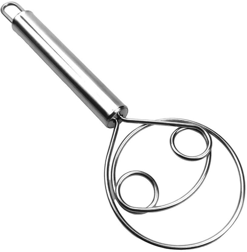Flour Blender, Dough Whisk, Egg Beater, Cake Cream Mixer Stainless Steel Flat Whisk-image-23