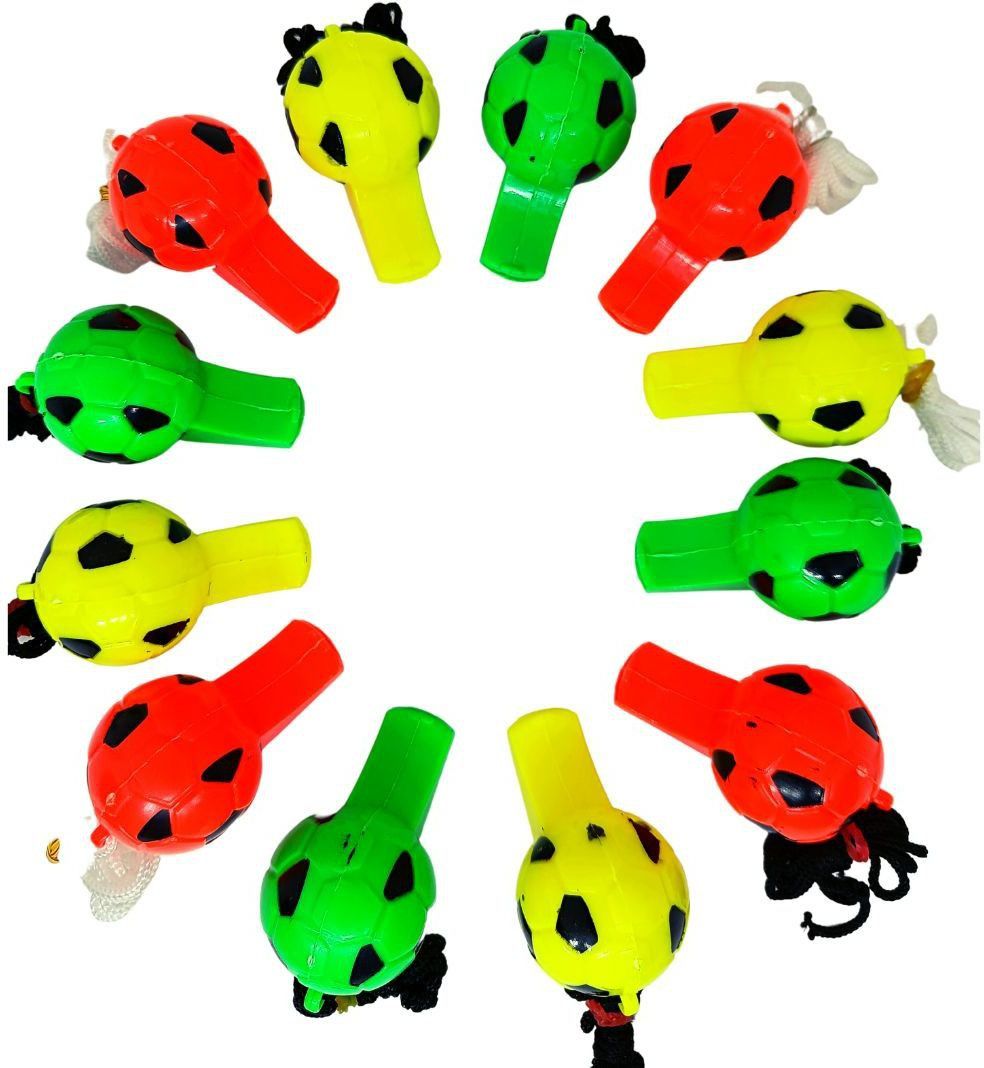 COX 50 Football Shape Plastic Premium Whistle For All Age Group And Professional Pea Whistle-image-38