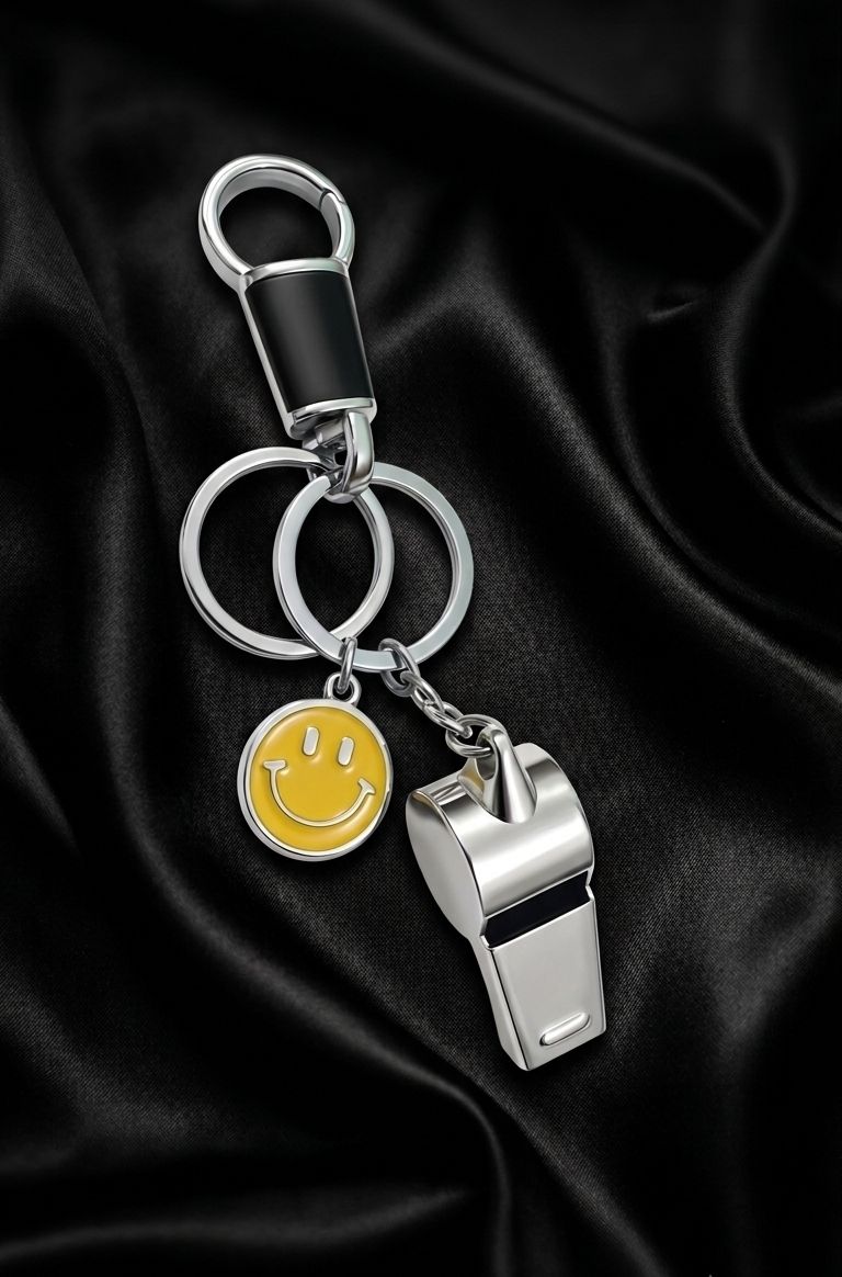 kyp fashion Silver whistle smiley emergency security sports travel football gift men women Pea Whistle-picture-40
