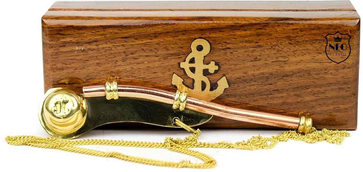 Elegant Brass and Copper Whistle – Classic Design, Perfect Sound Squeeze Whistle-image-41