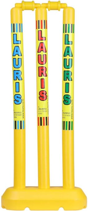 lauris Plastic Wicket Size 24 inch 3 pcs Set with 2 bails , 1 Bases-picture-48