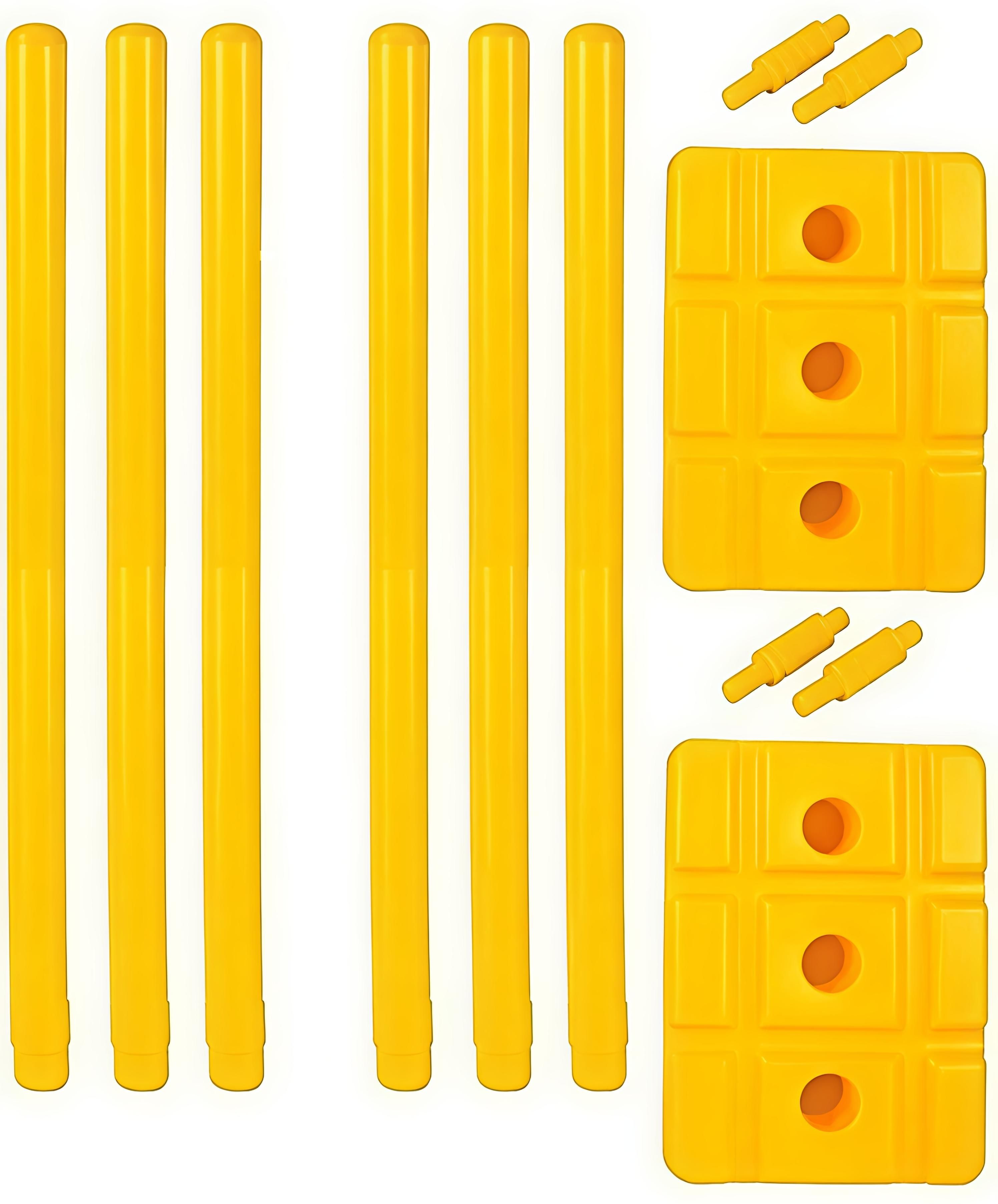 monal traders STM 2 WICKET SET OF 6 PCS STUMPS WITH 4 BAILS AND 2 BASE-picture-31