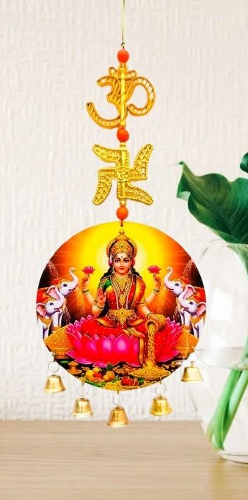 adhyans Devi Lakshmi Mahalakshmi Padmavati Vishnupriya Jagat Janani Wall Hanging Wood Windchime-picture-26