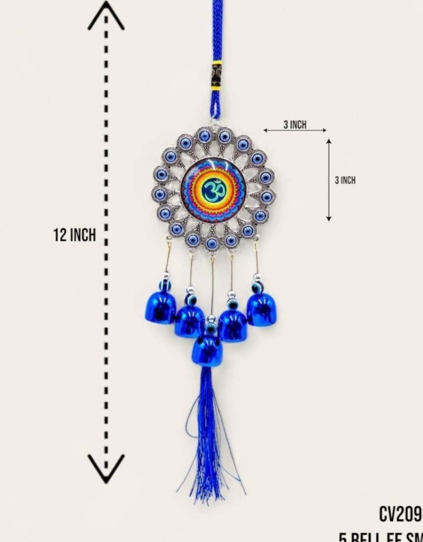 vaka trendy Round Om Evil Eye Wind Chime For Home Aluminium Dream Catcher-picture-30