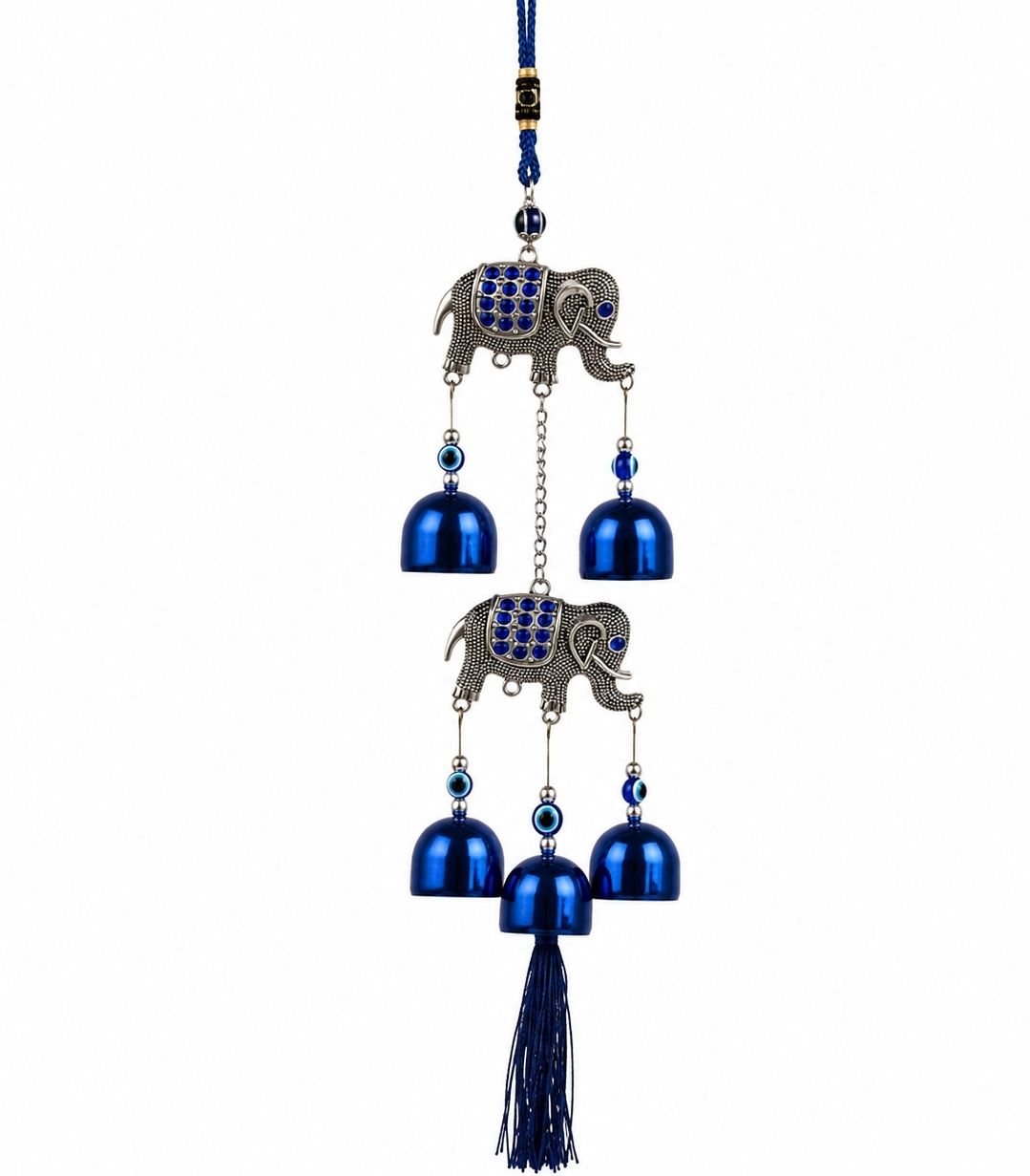 Blue Elephant Wind Chime Crystal Windchime-image-10