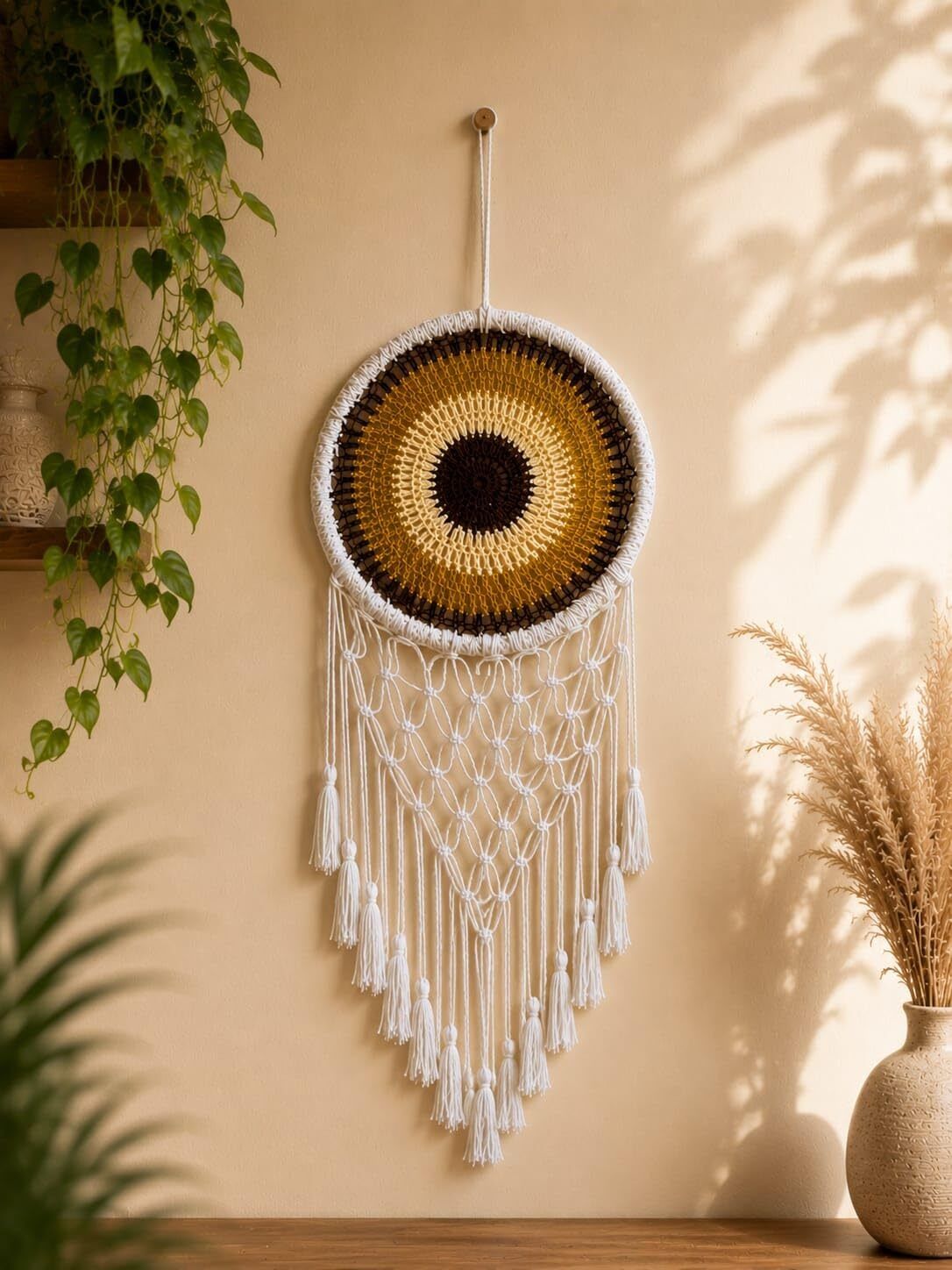 thincamaxe Mustard & Brown Polyresin Dream Catcher-picture-42