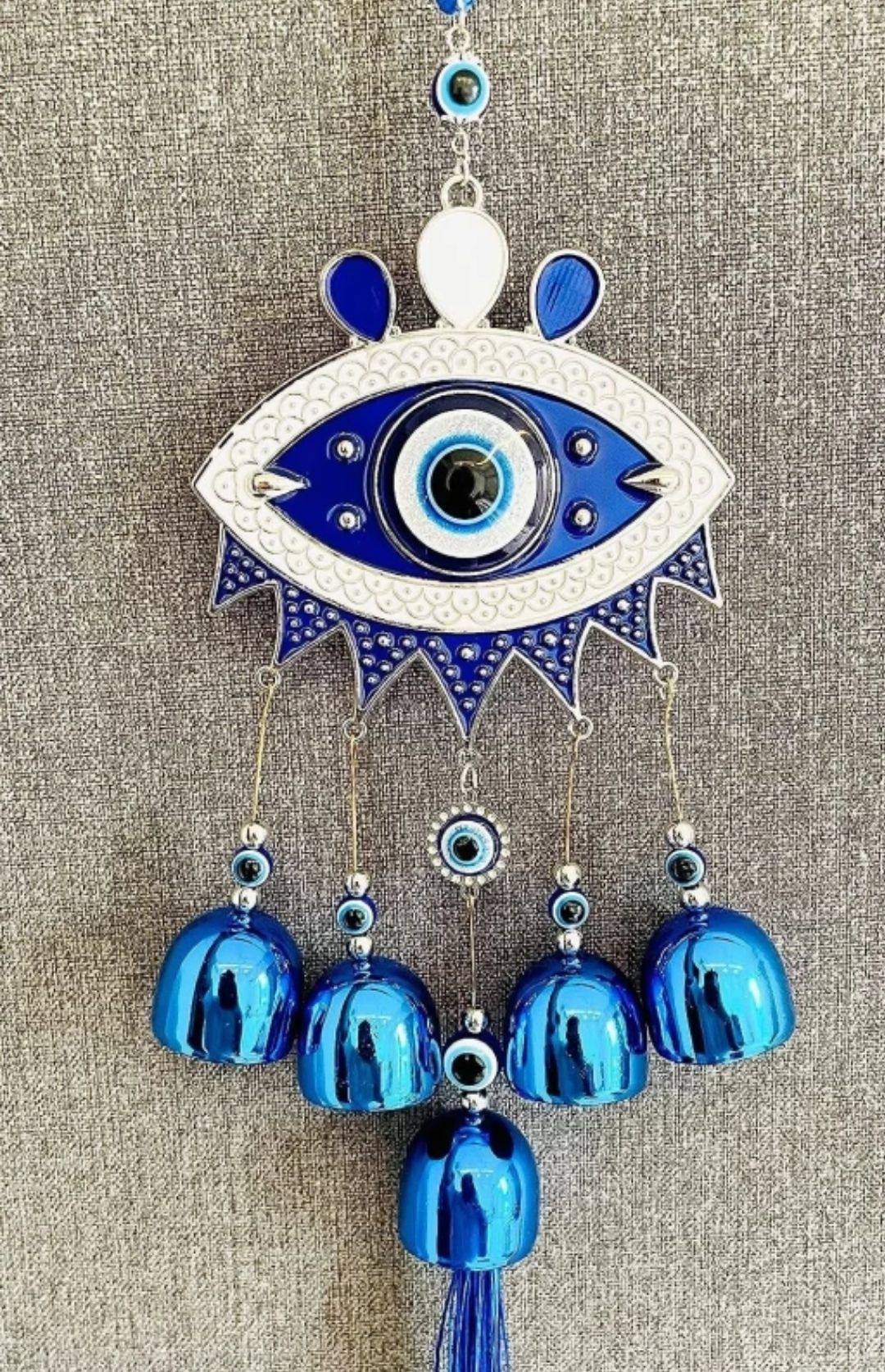 Evil eye wind chime for home decoration Brass Windchime-image-2
