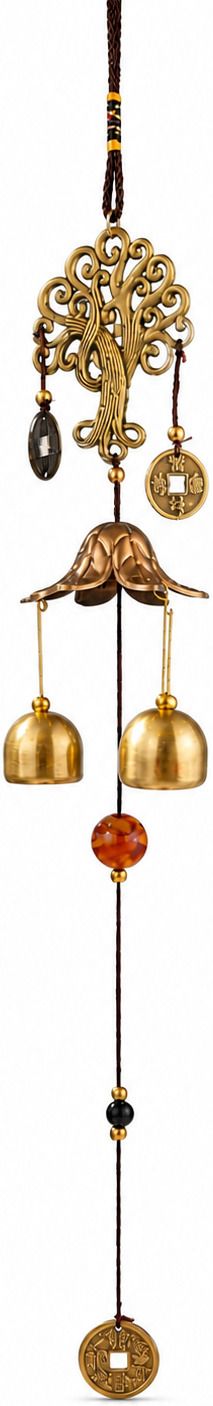 SHIVKAAR Decorative Tree of Life Wind Chimes Bells Feng Shui Positive Hanging Brass Windchime-picture-36