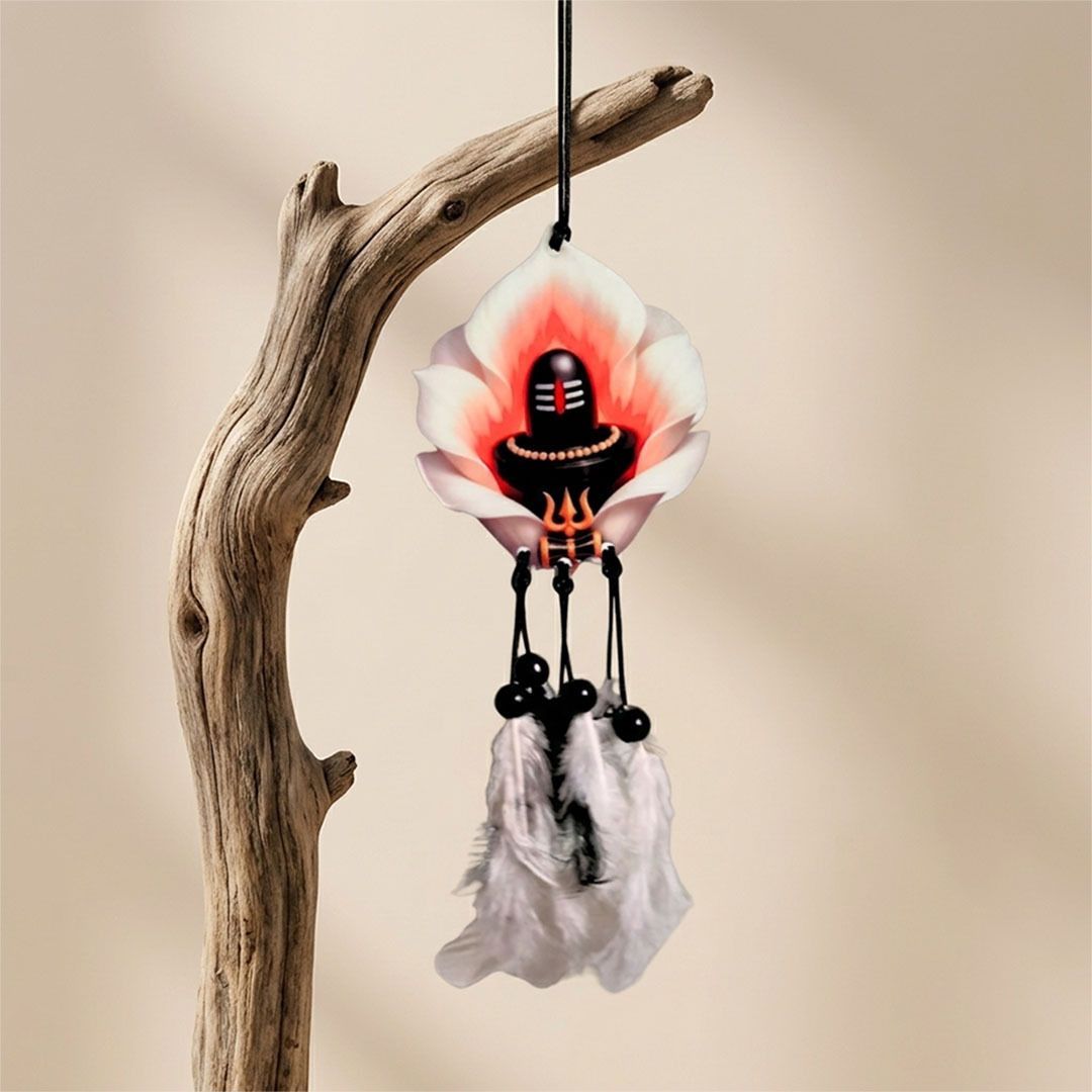 Shiva Linga Car Hanging Acrylic Rear View Mirror Decor Plastic Dream Catcher-image-46